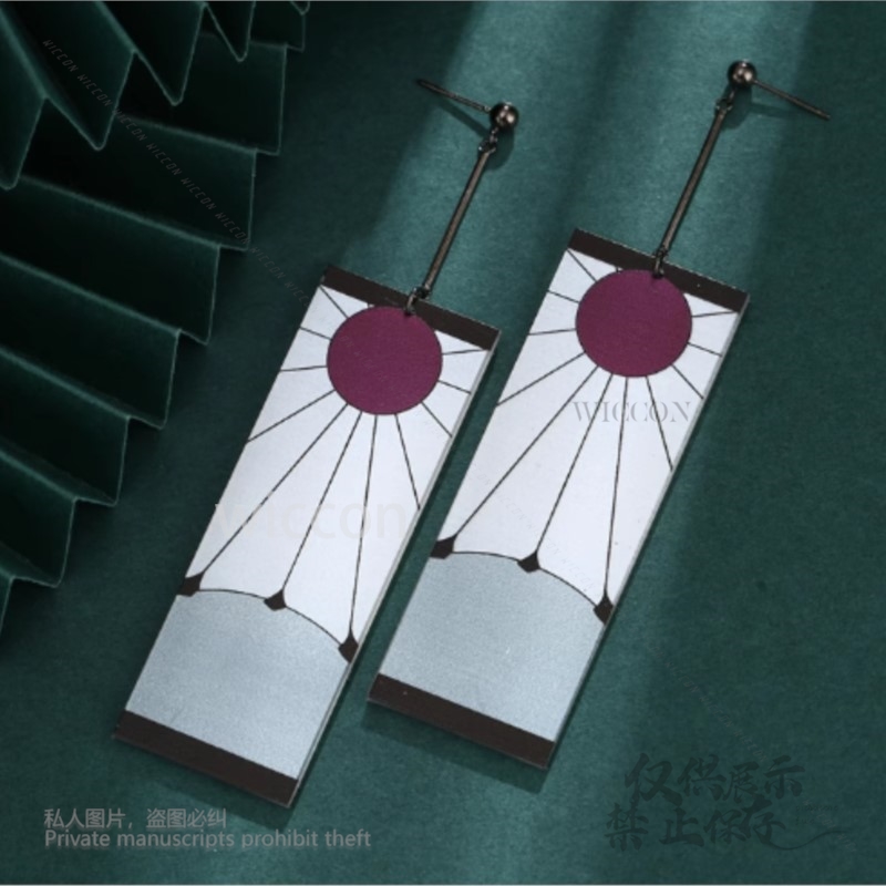 Acrylic Earrings Ear Clips Sty - Anime Cosplay Demon Slayer recension och pris