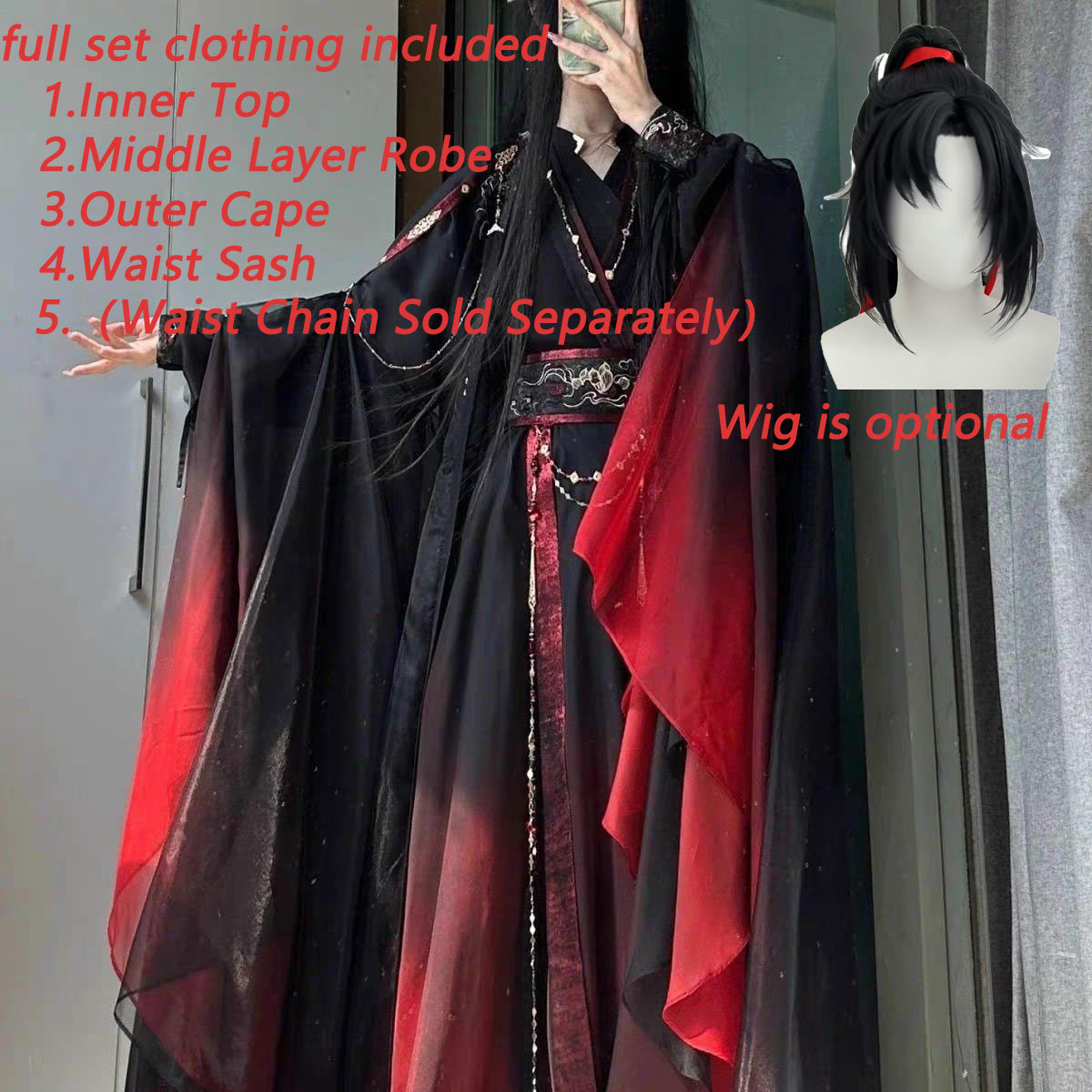 Unisex Ancient Chinese Xianxia - Anime Cosplay Clothes recension och pris