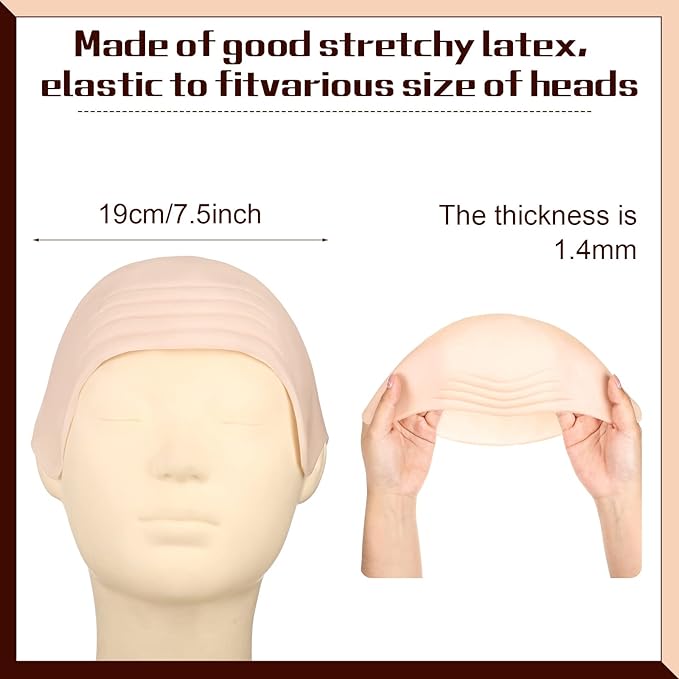 2 Pieces Latex Bald Cap with N - Anime Cosplay Makeup recension och pris