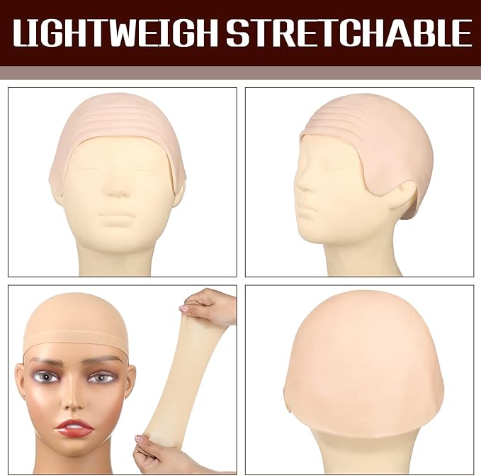 2 Pieces Latex Bald Cap with N - Anime Cosplay Makeup recension och pris