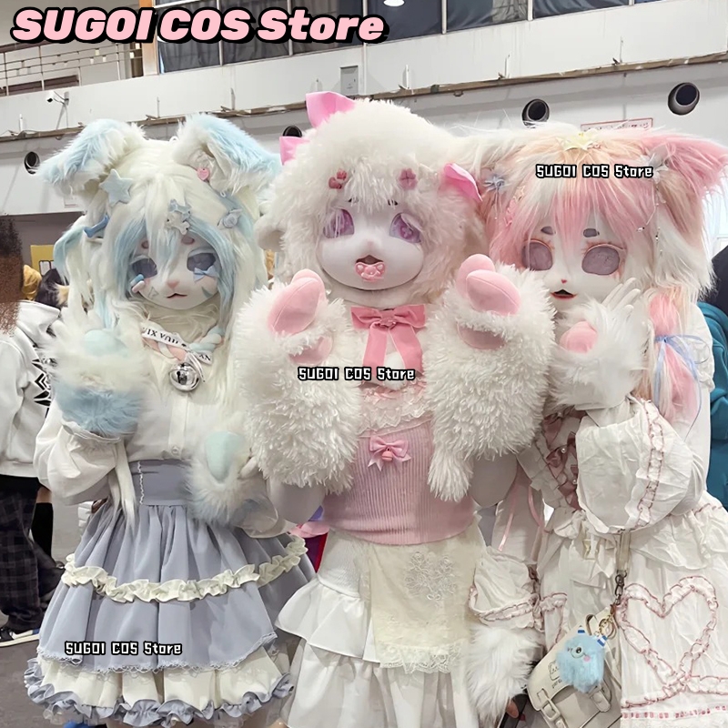 aBcSCS*Fursuit Head Kigurumi C - Anime Cosplay Cat recension och pris